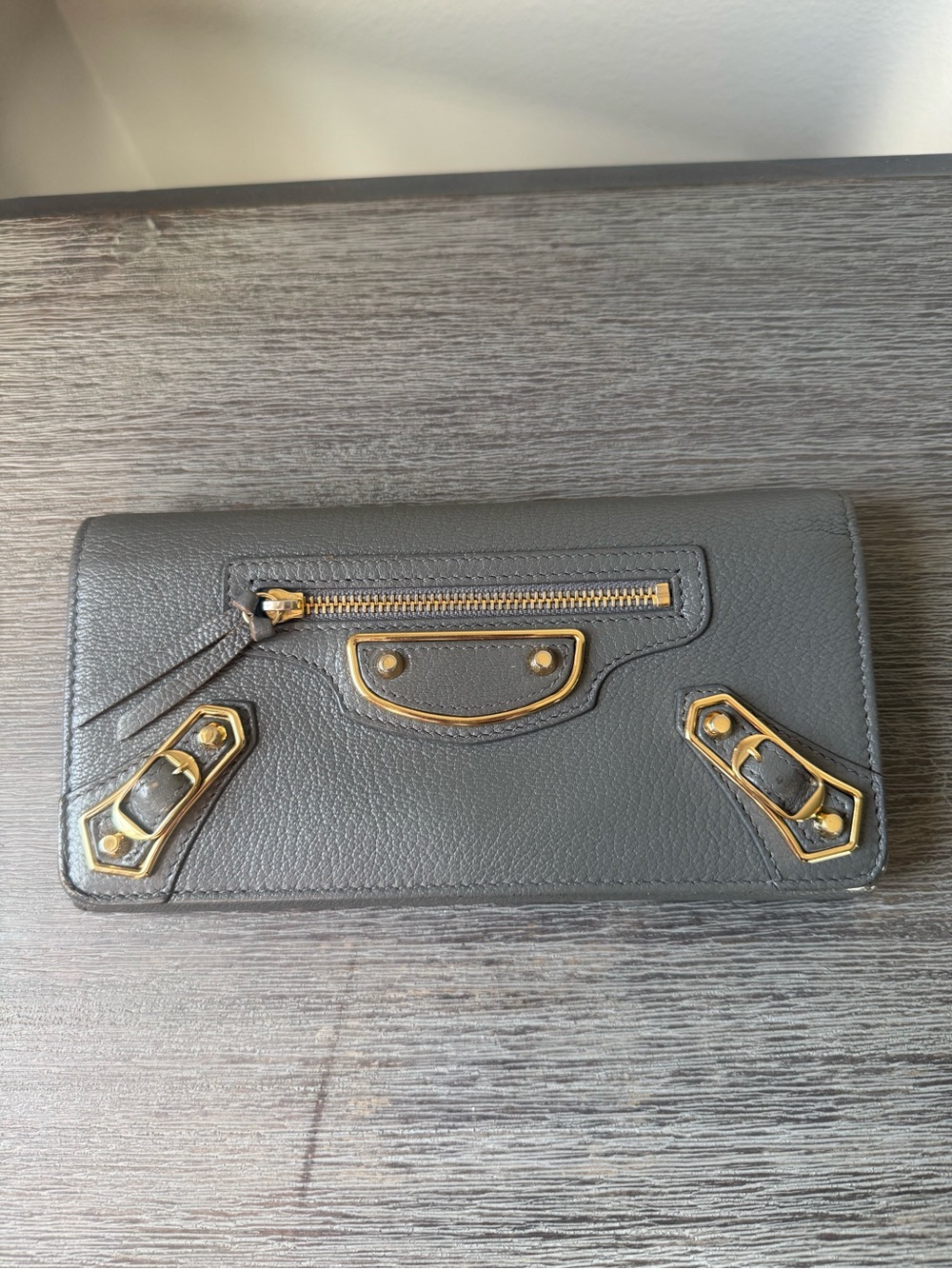 Balenciaga Giant Gray Leather Wallet with COA Non Branded Chain Included - Picture 2 of 12